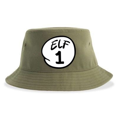 Elf 1 2 3 4 5 Custom Number Christmas Sustainable Bucket Hat