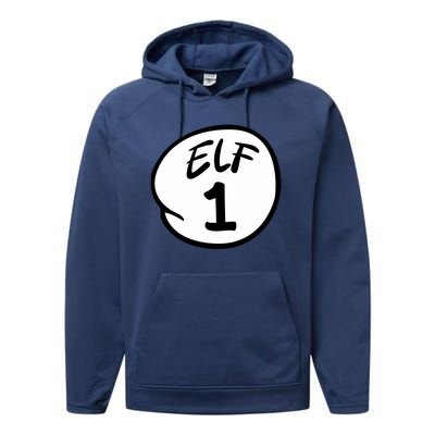 Elf 1 2 3 4 5 Custom Number Christmas Performance Fleece Hoodie