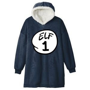 Elf 1 2 3 4 5 Custom Number Christmas Hooded Wearable Blanket