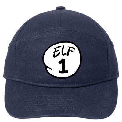 Elf 1 2 3 4 5 Custom Number Christmas 7-Panel Snapback Hat