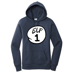 Elf 1 2 3 4 5 Custom Number Christmas Women's Pullover Hoodie