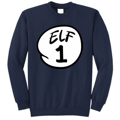 Elf 1 2 3 4 5 Custom Number Christmas Tall Sweatshirt