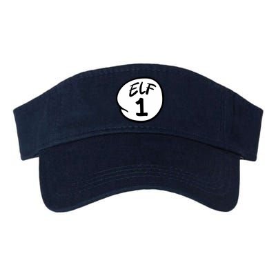 Elf 1 2 3 4 5 Custom Number Christmas Valucap Bio-Washed Visor