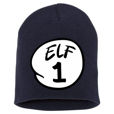 Elf 1 2 3 4 5 Custom Number Christmas Short Acrylic Beanie