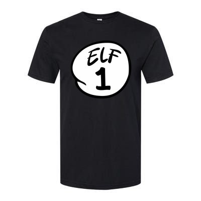 Elf 1 2 3 4 5 Custom Number Christmas Softstyle® CVC T-Shirt