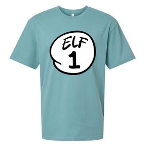 Elf 1 2 3 4 5 Custom Number Christmas Sueded Cloud Jersey T-Shirt