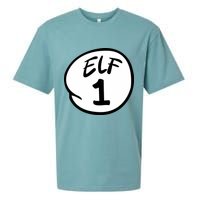 Elf 1 2 3 4 5 Custom Number Christmas Sueded Cloud Jersey T-Shirt