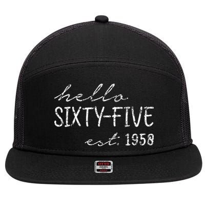 Est. 1958  65th Birthday 7 Panel Mesh Trucker Snapback Hat