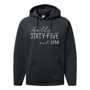 Est. 1958  65th Birthday Performance Fleece Hoodie