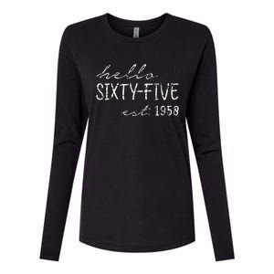 Est. 1958  65th Birthday Womens Cotton Relaxed Long Sleeve T-Shirt