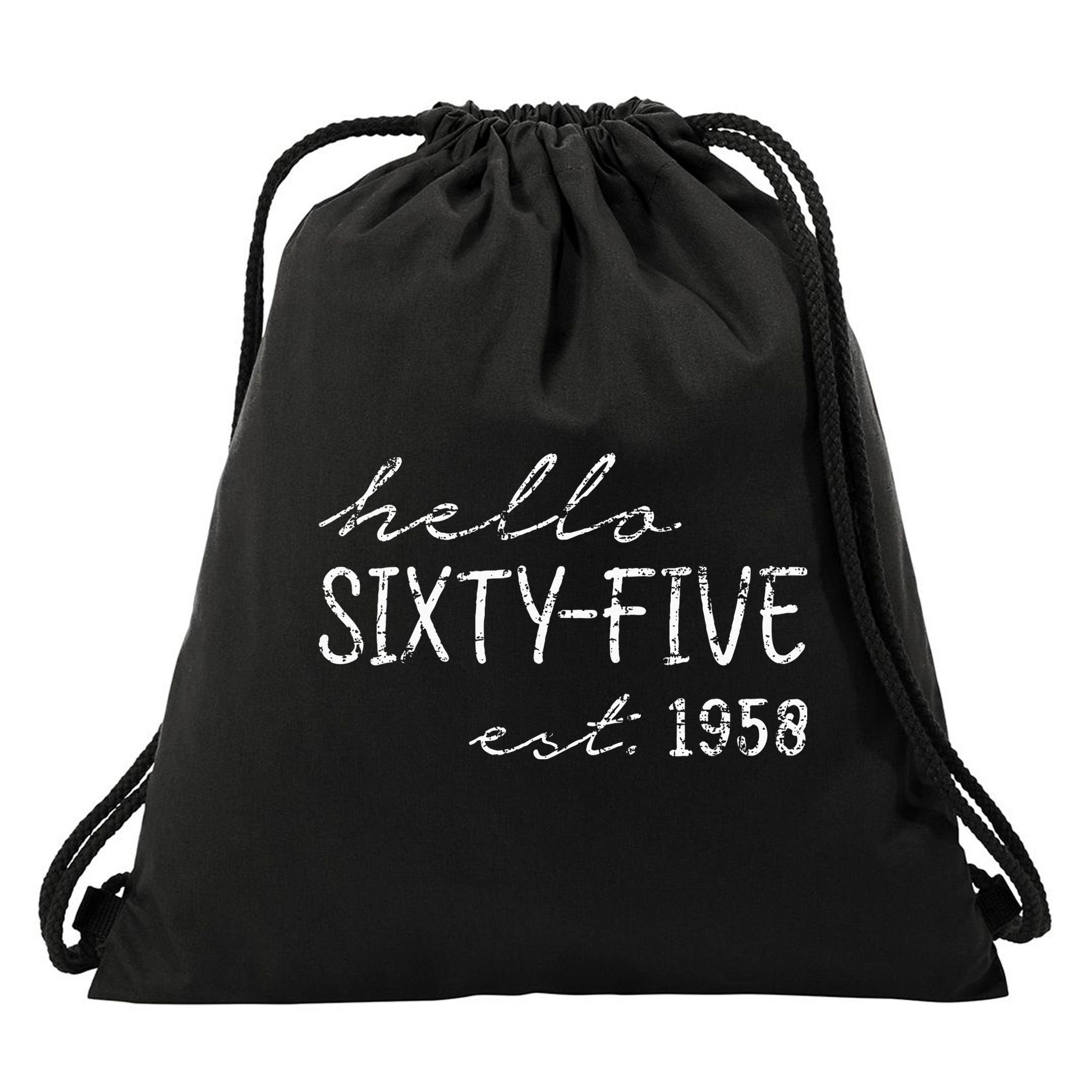 Est. 1958  65th Birthday Drawstring Bag