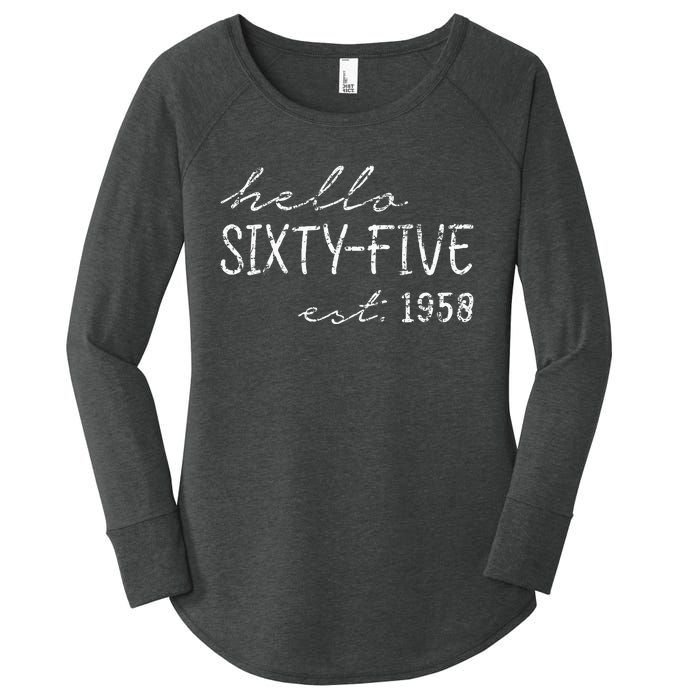 Est. 1958  65th Birthday Women's Perfect Tri Tunic Long Sleeve Shirt