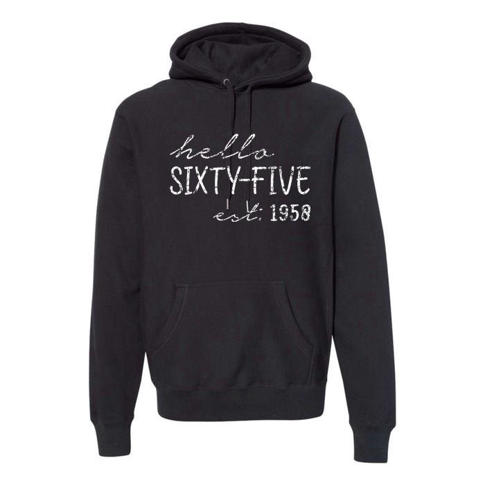 Est. 1958  65th Birthday Premium Hoodie