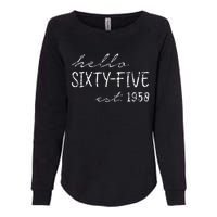 Est. 1958  65th Birthday Womens California Wash Sweatshirt