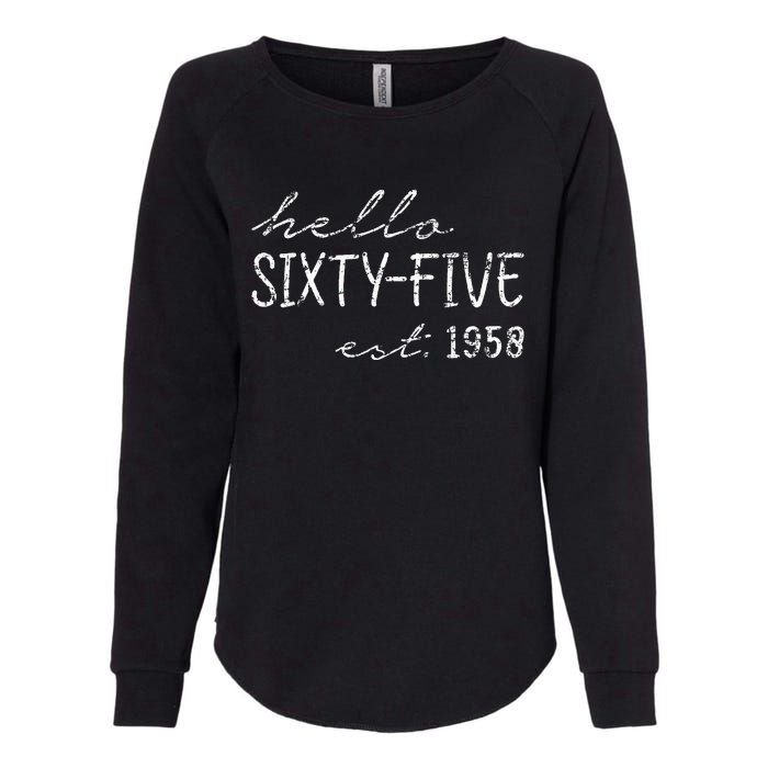 Est. 1958  65th Birthday Womens California Wash Sweatshirt