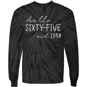 Est. 1958  65th Birthday Tie-Dye Long Sleeve Shirt