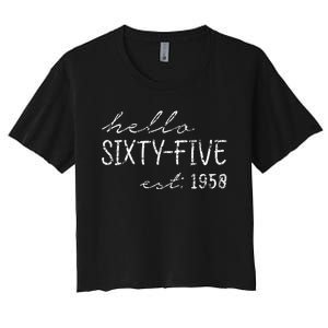 Est. 1958  65th Birthday Women's Crop Top Tee