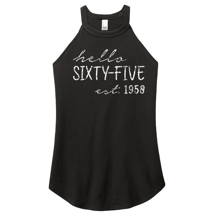 Est. 1958  65th Birthday Women's Perfect Tri Rocker Tank