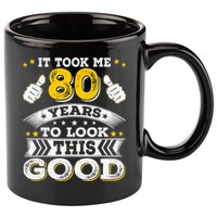 Eighty 1943 80th 80 Years Old birthday Idea For Dad Grandpa 11oz C Handle Ceramic Mug