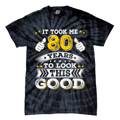 Eighty 1943 80th 80 Years Old birthday Idea For Dad Grandpa Tie-Dye T-Shirt