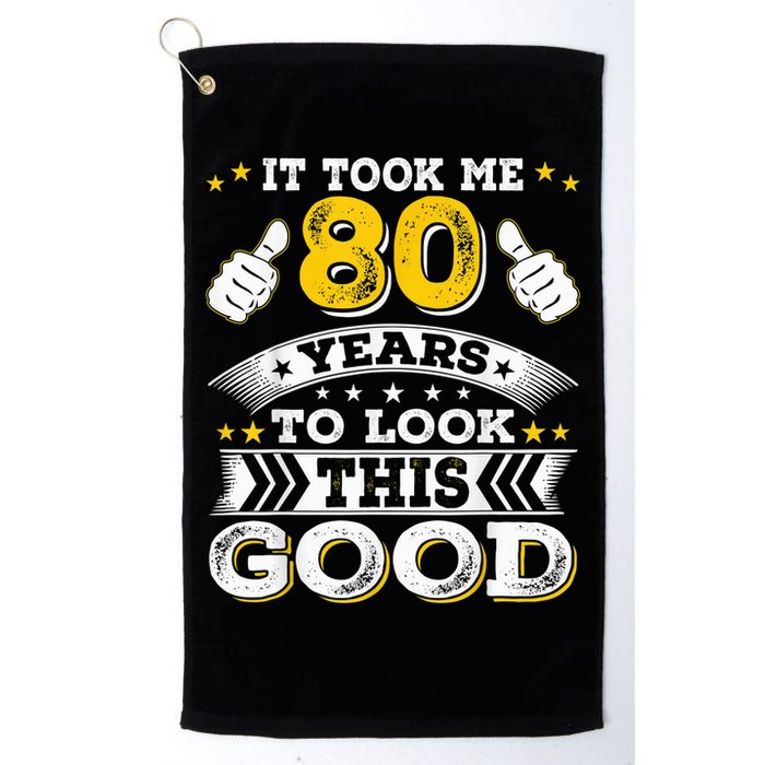 Eighty 1943 80th 80 Years Old birthday Idea For Dad Grandpa Golf Towel