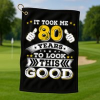 Eighty 1943 80th 80 Years Old birthday Idea For Dad Grandpa Golf Towel