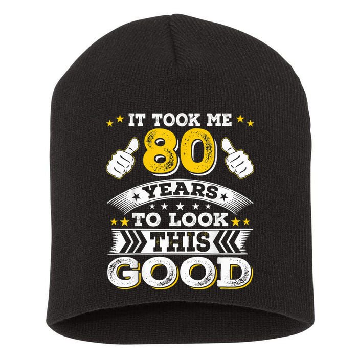 Eighty 1943 80th 80 Years Old birthday Idea For Dad Grandpa Short Acrylic Beanie