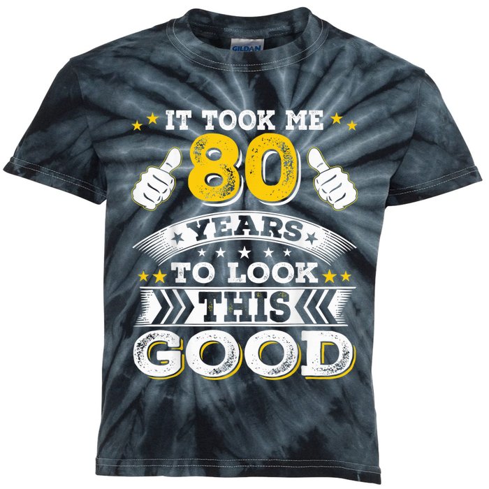 Eighty 1943 80th 80 Years Old birthday Idea For Dad Grandpa Kids Tie-Dye T-Shirt