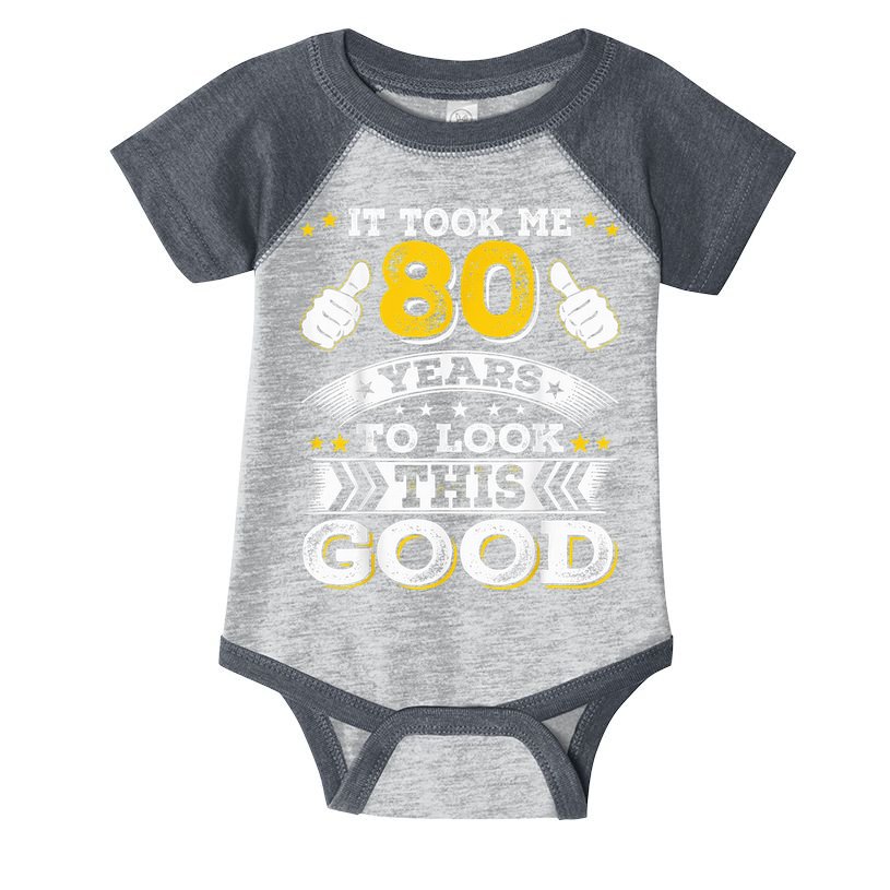 Eighty 1943 80th 80 Years Old birthday Idea For Dad Grandpa Infant Baby Jersey Bodysuit