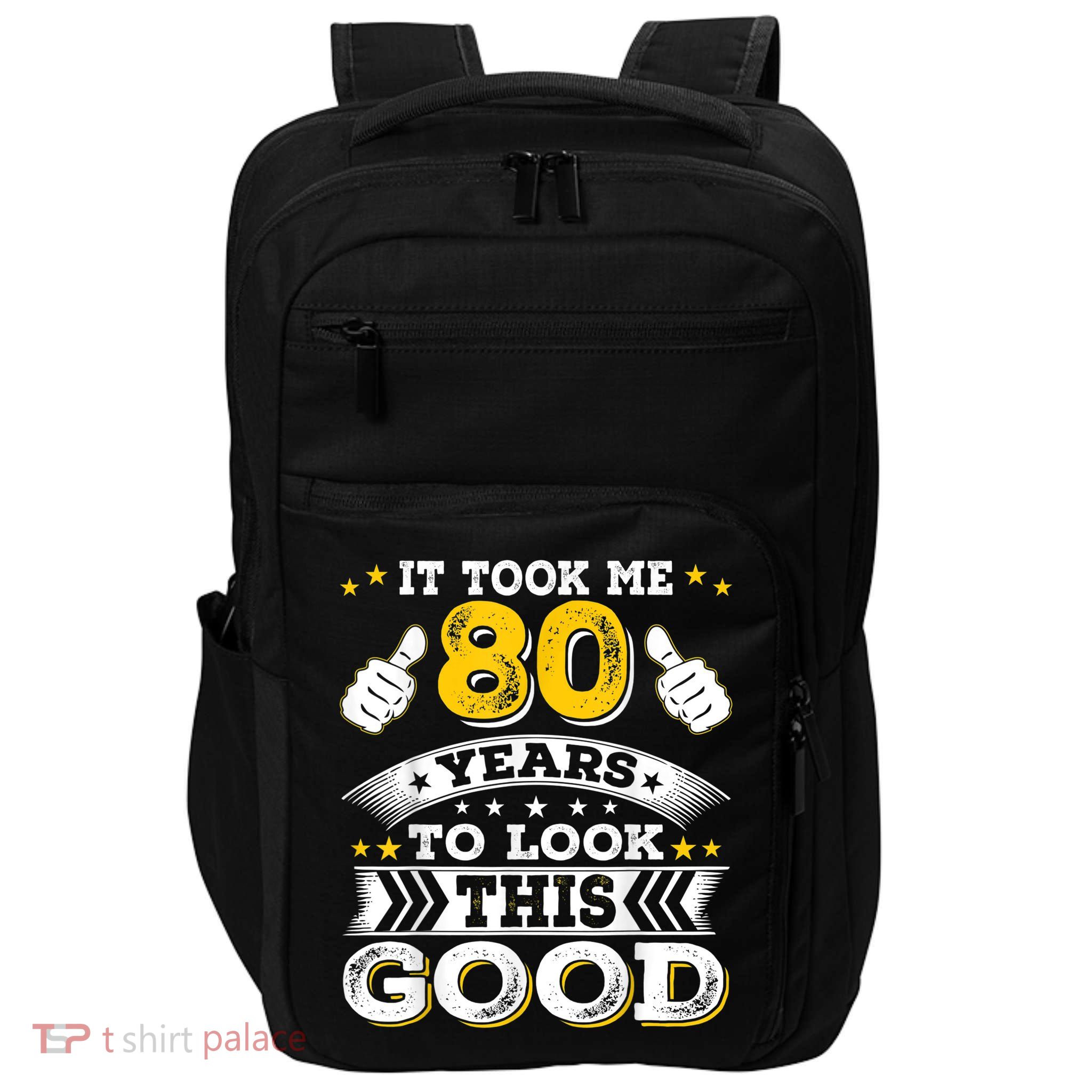 Eighty 1943 80th 80 Years Old birthday Idea For Dad Grandpa Impact Tech Backpack