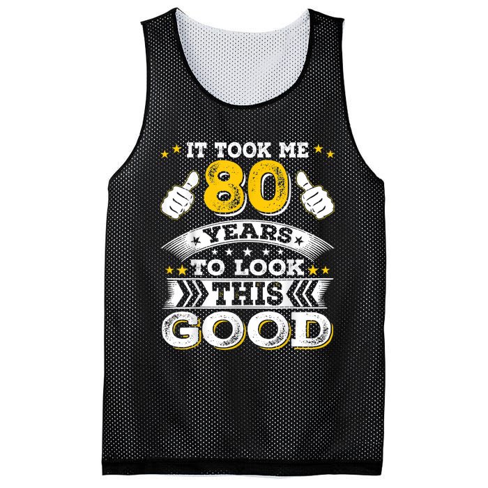 Eighty 1943 80th 80 Years Old birthday Idea For Dad Grandpa Mesh Reversible Basketball Jersey Tank