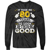 Eighty 1943 80th 80 Years Old birthday Idea For Dad Grandpa Tie-Dye Long Sleeve Shirt