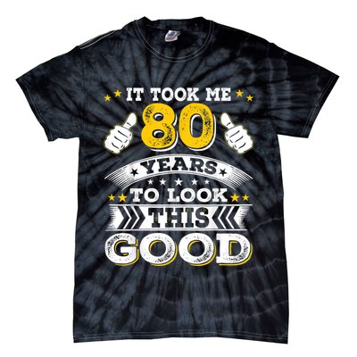 Eighty 1943 80th 80 Years Old birthday Idea For Dad Grandpa Tie-Dye T-Shirt