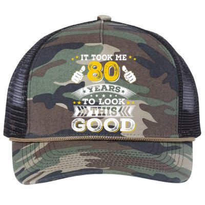 Eighty 1943 80th 80 Years Old birthday Idea For Dad Grandpa Retro Rope Trucker Hat Cap