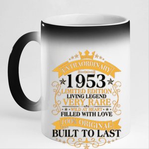 Extraordinary 1953 Limited Edition Built To Last 70th Birthday 11oz Black Color Changing Mug