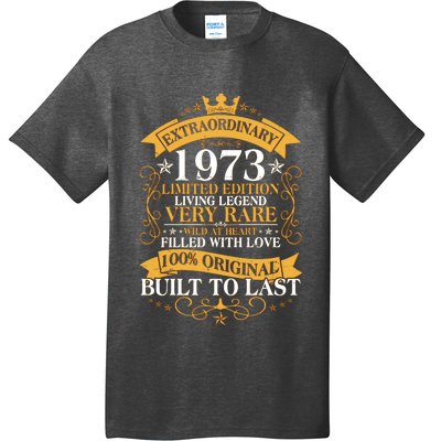 Extraordinary 1973 Limited Edition Built To Last 50th Birthday T-Shirt