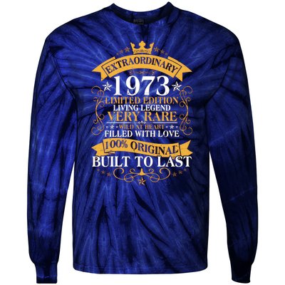 Extraordinary 1973 Limited Edition Built To Last 50th Birthday Tie-Dye Long Sleeve Shirt