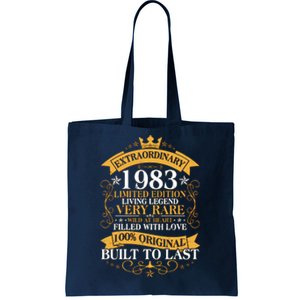 Extraordinary 1983 Limited Edition Built To Last 40th Birthday Tote Bag