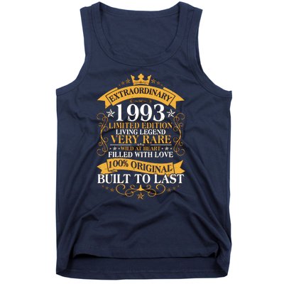 Extraordinary 1993 Limited Edition Built To Last 30th Birthday Tank Top