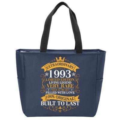 Extraordinary 1993 Limited Edition Built To Last 30th Birthday Zip Tote Bag