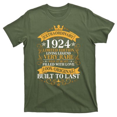 Extraordinary 1924 Limited Edition Built To Last 100th Birthday T-Shirt