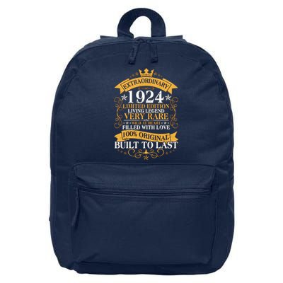 Extraordinary 1924 Limited Edition Built To Last 100th Birthday 16 in Basic Backpack