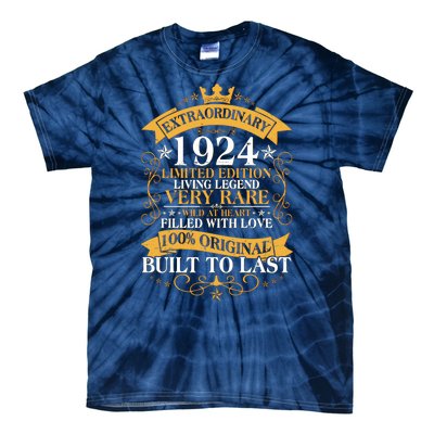 Extraordinary 1924 Limited Edition Built To Last 100th Birthday Tie-Dye T-Shirt