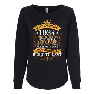 Extraordinary 1934 Limited Edition Built To Last 90th Birthday Womens California Wash Sweatshirt