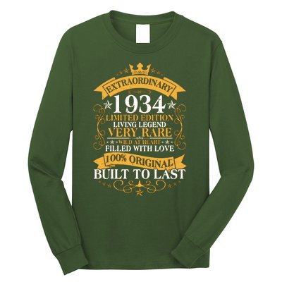 Extraordinary 1934 Limited Edition Built To Last 90th Birthday Long Sleeve Shirt