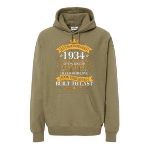 Extraordinary 1934 Limited Edition Built To Last 90th Birthday Premium Hoodie