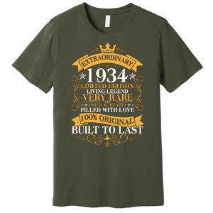 Extraordinary 1934 Limited Edition Built To Last 90th Birthday Premium T-Shirt