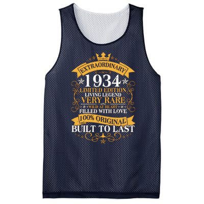 Extraordinary 1934 Limited Edition Built To Last 90th Birthday Mesh Reversible Basketball Jersey Tank