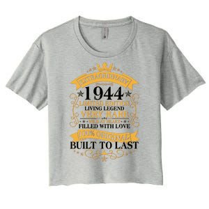 Extraordinary 1944 Limited Edition Built To Last 80th Birthday Women's Crop Top Tee