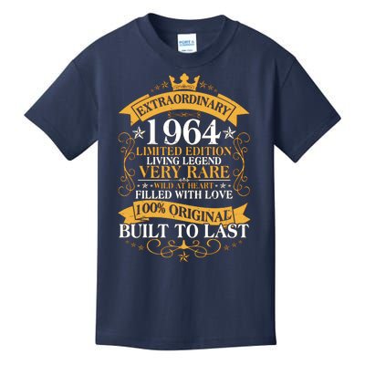 Extraordinary 1964 Limited Edition Built To Last 60th Birthday Kids T-Shirt